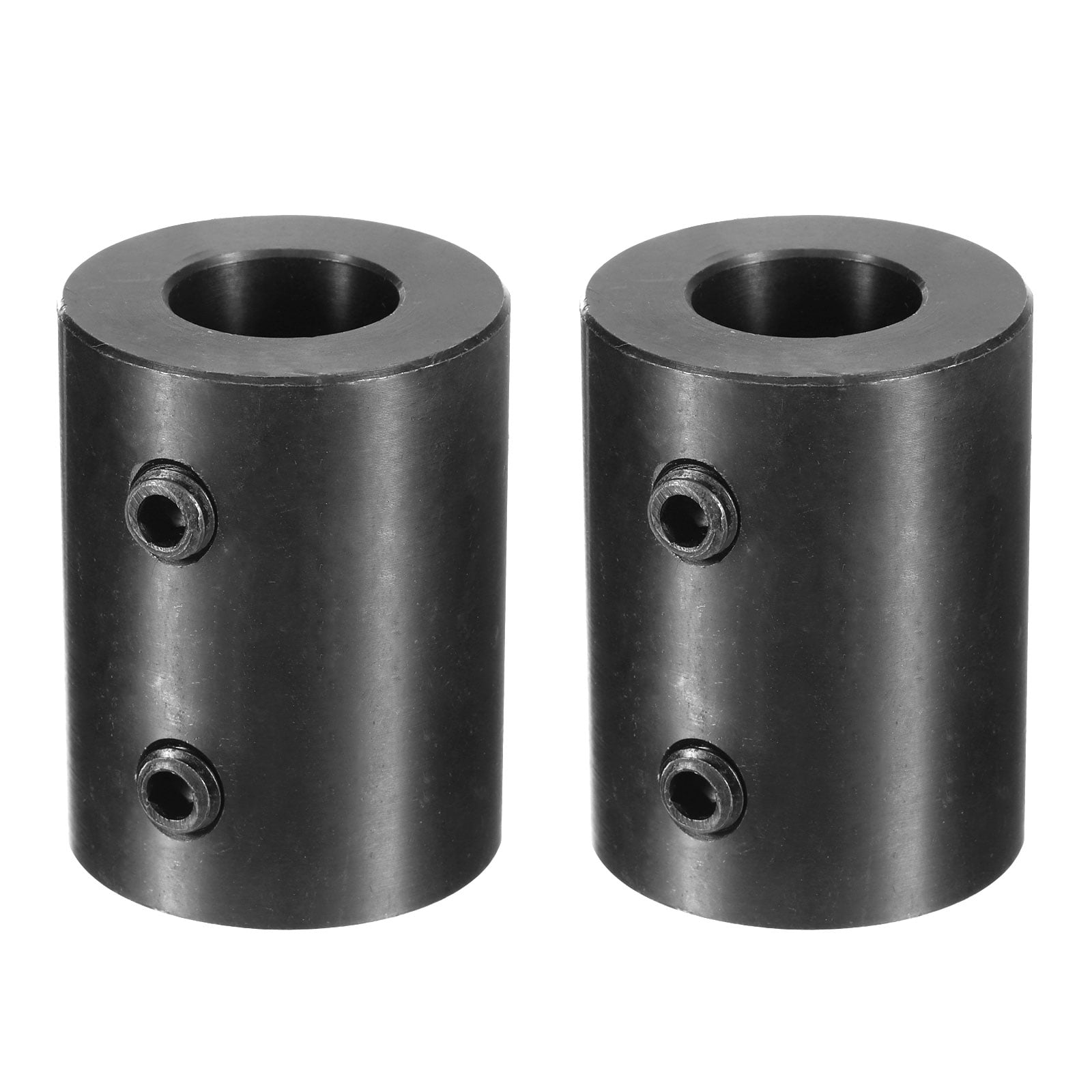 2 Pack Shaft Coupling 3/4" Bore, 1-1/2" OD, 2" Length, Black Oxide Plated Steel Rigid Coupling, (2 Set Screws)