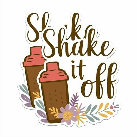 (2 Pack) Shake It Off Magnets - Inspirational Quote Magnets - Motivational Home Decor Magnets- 5" On Longest Side - for Fridges, Toolboxes, Cars - Made in USA - MAG3035