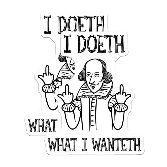 (2 Pack) Shakespeare Humor Magnets - Shakespearean Quote - Funny Fridge Decor - 5" On Longest Side - for Cars, Fridges, Toolboxes - Made in USA - MAG5607