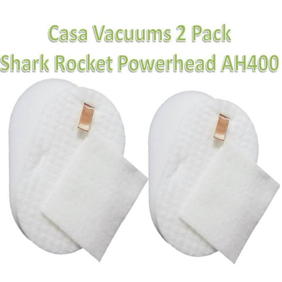 2 Pack - Shark Rocket Powerhead AH400 ✱ AH400C ✱ AH401 ✱ AH401C ✱ AH405 ✱ AH450REF ✱ AH452 ✱ AH454Q; 2 Foam + 2 Felt Filter Kits, OEM Part #'s XFFH400 & XEXFH400
