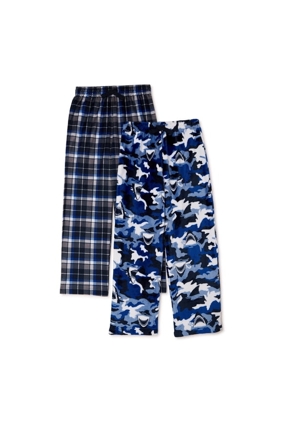 2-Pack, Shark Themed Sleep Pants Pajama Bottoms, X-Small