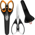 thumbnail image 1 of 2 Pack Sharp Kitchen Scissors Set with Magnetic Holder, Heavy Duty Kitchen Shears Meat Scissors, Multifunctional Stainless Steel Cooking Poultry Scissors for Household School Picnic, 1 of 4