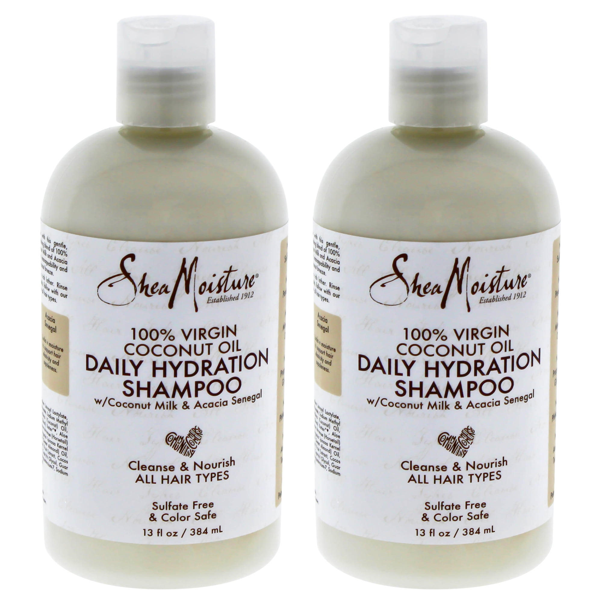 2 Pack Shea Moisture 100 Virgin Coconut Oil Daily Hydration Shampoo