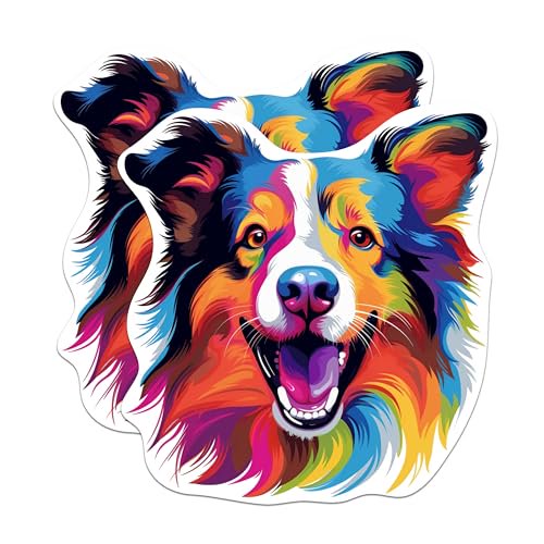 (2 Pack) Shetland Sheepdog Dog Breed Magnets - 5 Inches On Longest Side - Choose from Over 100 Dog Breeds - for Cars, Refrigerators, Toolboxes - Made in USA - MAG1947