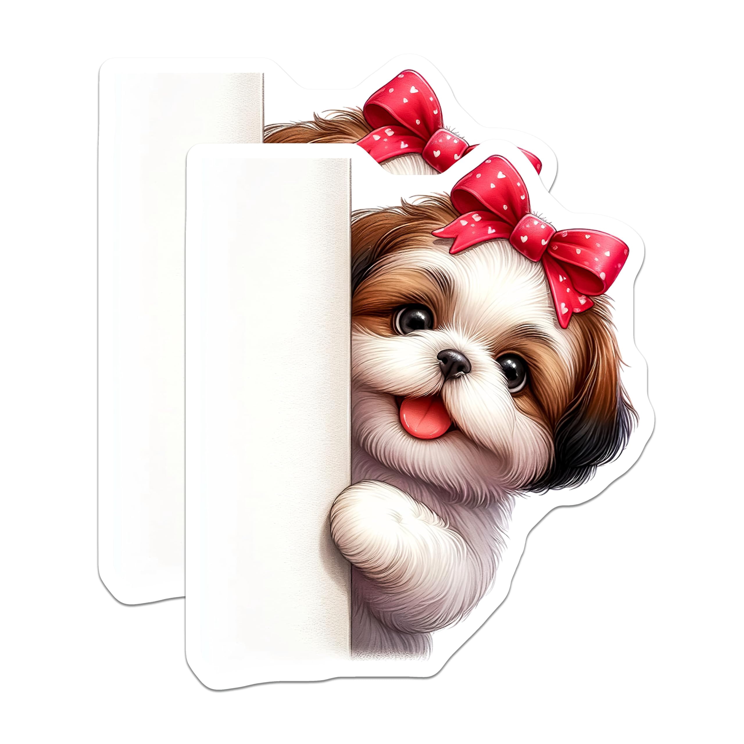(2 Pack) Shih Tzu Stickers - Cute Puppy Decals - Dog Lover Gifts - 5 ...