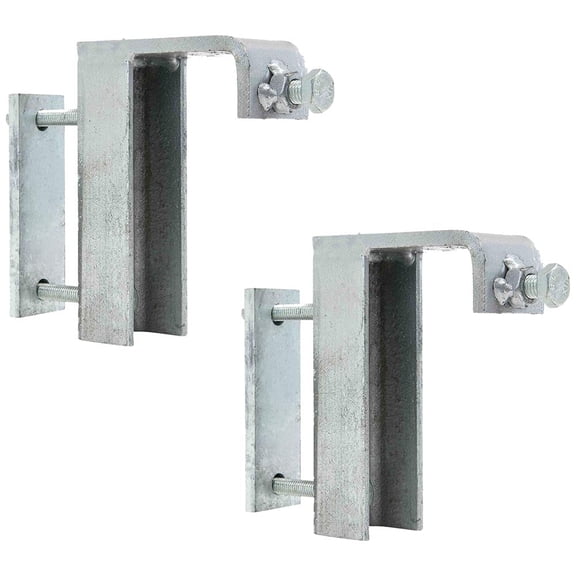 2 Pack Shipping Container Corner Base Rail Clamp - Heavy Duty Galvanized Steel Bolt-On Clamp for Container Shelter Frame, No Drill Installation, Fits ISO Containers, 7,700 lbs WLL