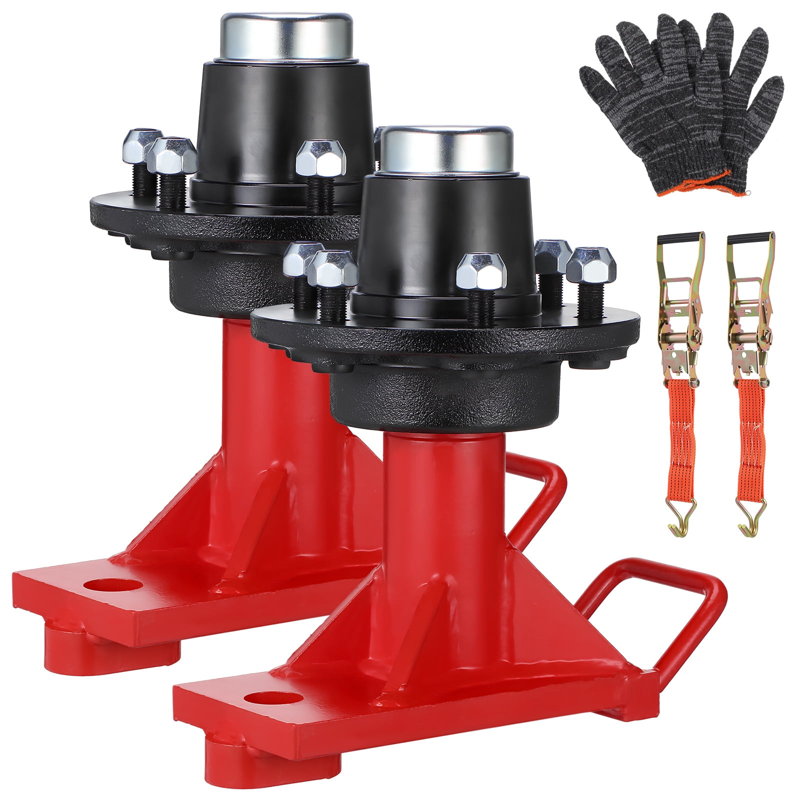 LIOOBO Red Heavy Duty Caster Wheels Kit for Shipping Containers with ...