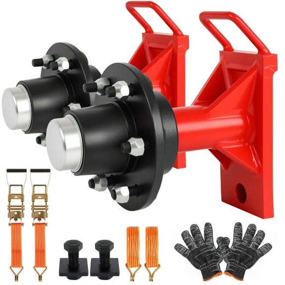 2 Pack Shipping Container Wheels 6 Lug Wheels KitHeavy Duty Shipping Container Accessories with Ratchet Fixing Device for 20ft - 40ft  ContainersMaximum Load 8000 LBS