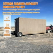 2 Pack Shipping Container Wheels Wheels Kit, Shipping Container Accessories, Heavy-Duty Shipping Container Axles with Heavy Duty Ratchet Tie Down-Moves 20ft - 40ft, Shipping Container