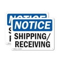 thumbnail image 1 of (2 Pack) Shipping Receiving OSHA Notice Sign 18 Inch X 12 Inch Plastic Sign, Weather Resistant, UV Protected for Workplace, Business, and Construction Site, Made in the USA, 1 of 8