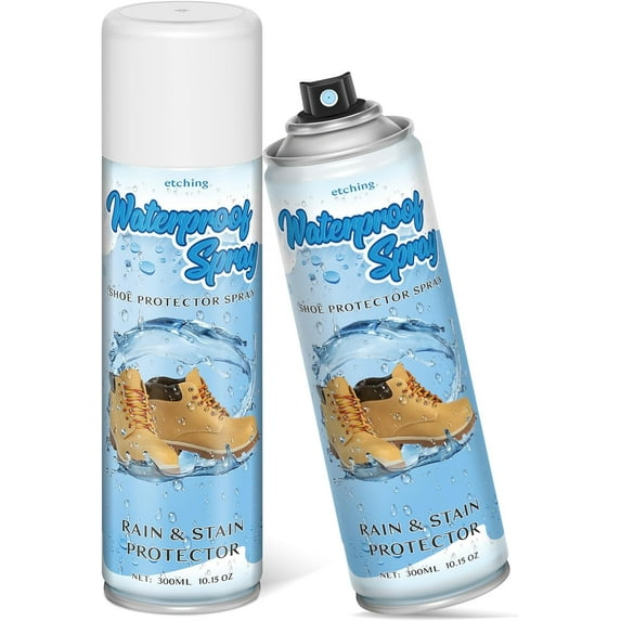 2 Pack Shoe Protector Spray, Suede Protector Spray, Rain & Stain Waterproof Protection for Shoes, Boots, Handbags, Purses, Suede, Leather, Canvas, Nubuck, Fabric, Nylon, 10.15Oz