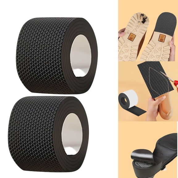 2 Pack Shoe Sole Adhesive Tape 39x4 Inch Anti-Wear Protector for High Heels Forefoot, Self-Adhesive Non-Slip Grip for Sneakers Boots