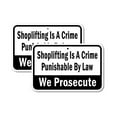 thumbnail image 1 of (2 Pack) Shoplifting Is A Crime Punishable By Law We Prosecute | 12" X 18" Heavy-Gauge Aluminum Sign | Rust Free Aluminum, Weather Resistant, Waterproof, Fade Resistant, 2 Pre-drilled Holes, 1 of 4