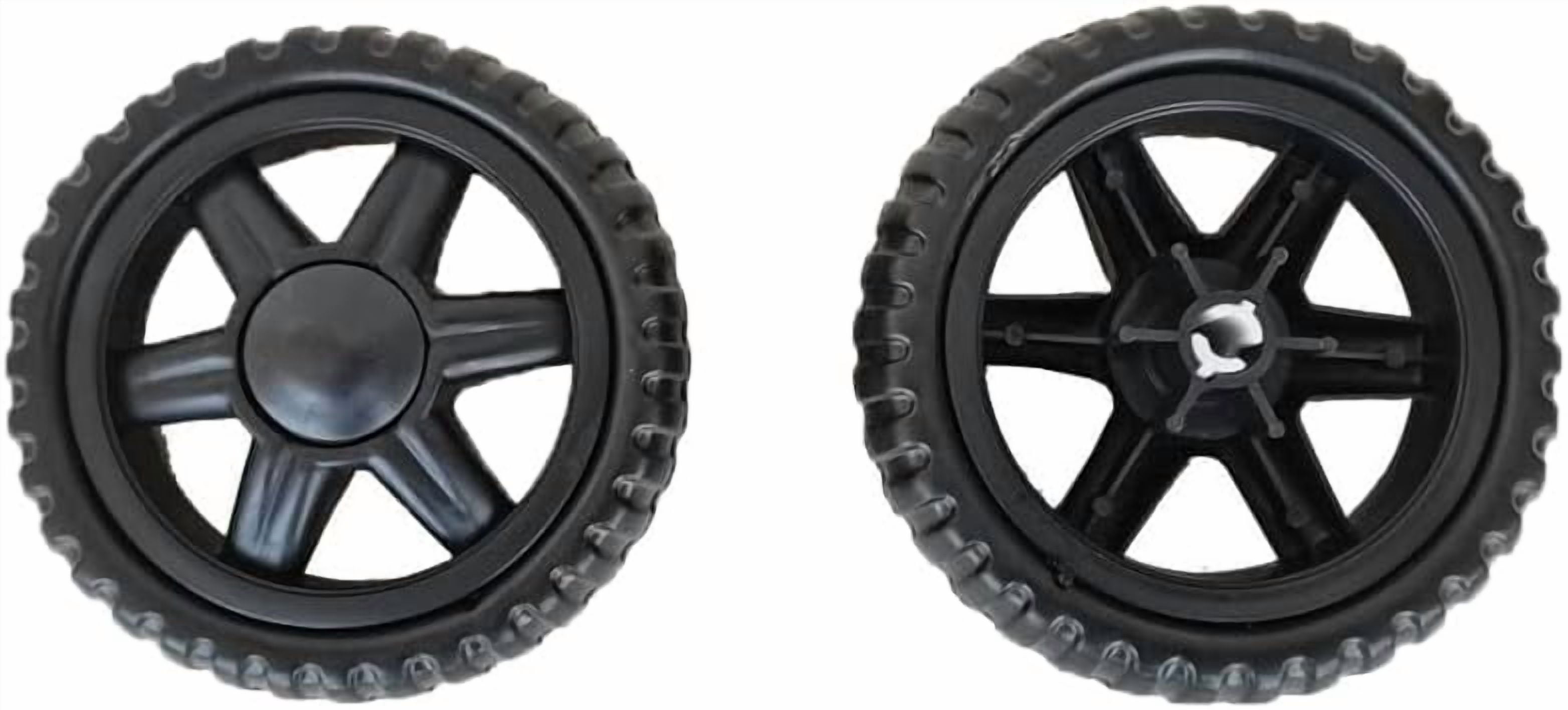 2 Pack Shopping Cart Wheels Replacement 5 inch Dia Rubber Foam Wheel ...