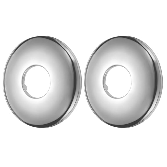 2 Pack Shower Arm Flange, 0.8"x 2.5"x 0.3"(OD.x ID.x H) Stainless Steel Round Escutcheon Plate, Wall Split Flange, Wall-Mounted Water Pipe Cover for Pipe, Silver