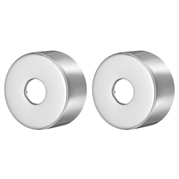 2 Pack Shower Arm Flange, 0.8"x 2.6"x 1.2"(OD.x ID.x H) Stainless Steel Round Escutcheon Plate, Wall Split Flange, Wall-Mounted Water Pipe Cover for Pipe, Silver