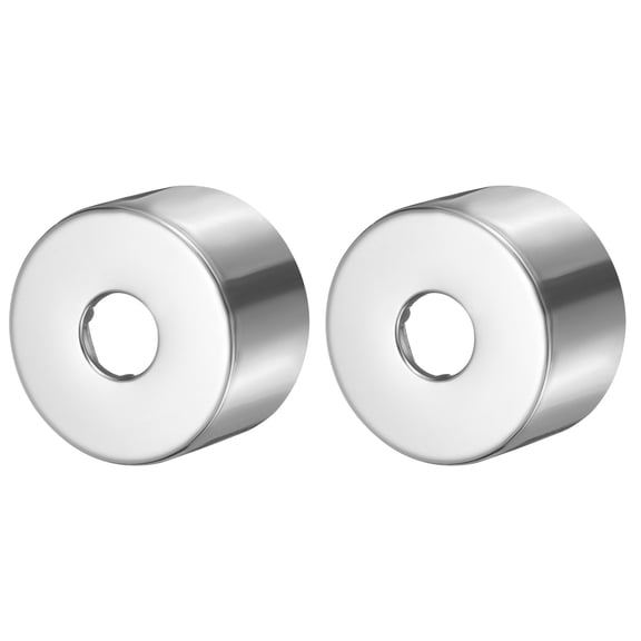 2 Pack Shower Arm Flange, 0.8"x 2.6"x 1.6"(OD.x ID.x H) Stainless Steel Round Escutcheon Plate, Wall Split Flange, Wall-Mounted Water Pipe Cover for Pipe, Silver
