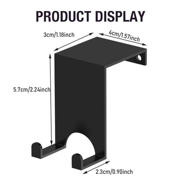 2-Pack Shower Door Hooks for Bathroom, Towel Hooks for Frameless Glass Door, Over the Door, Stainless Steel, Holds Clothes, Towels, Robes, No Drill, Rustproof, By TINGXIN