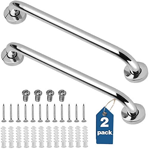 2 Pack Shower Grab Bar Stainless Steel Bathroom Grab Bars Shower Bath Handle Grab Bars for Bathtub Showers 18 Inch