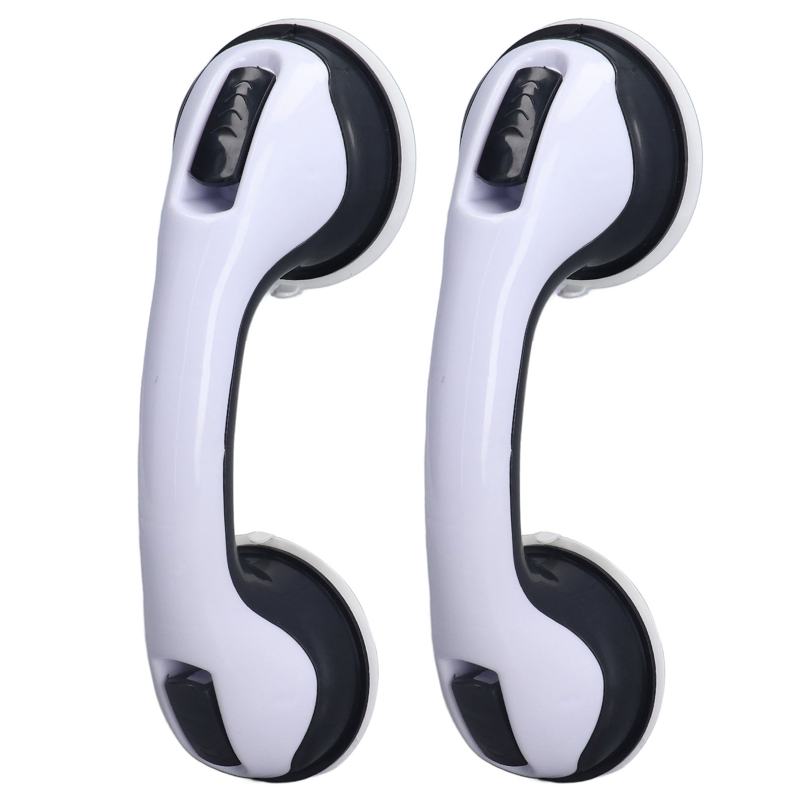 2 Pack Shower Handle, Curved Design Grab Bars Bars Suction With Double