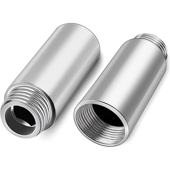 2 Pack Shower Head Extension Arm[50mm\/2 Inch] Shower Head Extender Stainless Steel Handheld Shower Pipe Extension