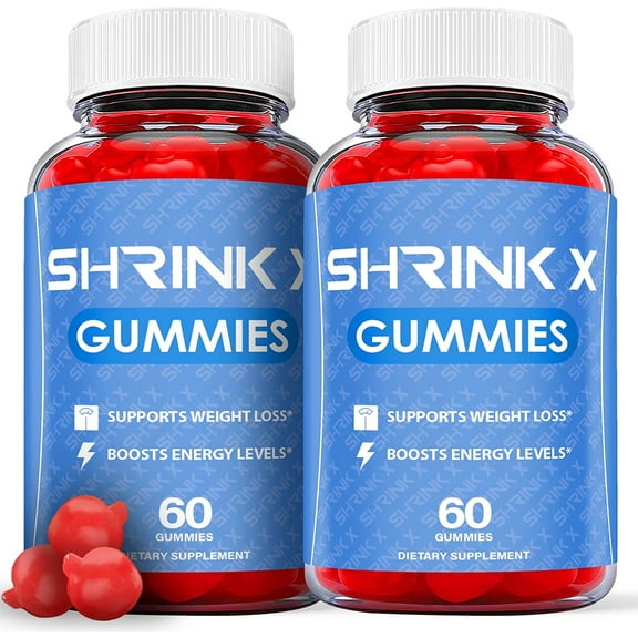 (2 Pack) Shrink X Keto ACV Gummies - Supplement for Weight Loss - Energy & Focus Boosting Dietary Supplements for Weight Management & Metabolism - Fat Burn - 120 Gummies