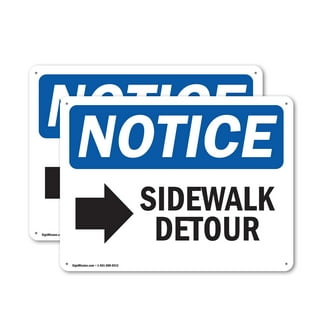 USA標識看板 DETOUR Detour Left Turn Sign - Shop Now, Ships Fast