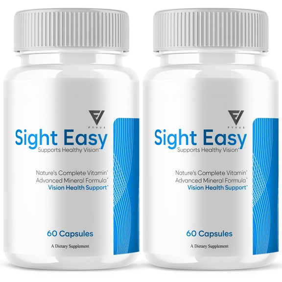 (2 Pack) Sight Easy Advanced Eye Health Support Formula Capsules, SightEasy Maximum Strength Eye Wellness Support Pills (120 Capsules)