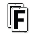 thumbnail image 1 of (2 Pack) Sign with Letter F | 12" X 18" Heavy-Gauge Aluminum Sign | Rust Free Aluminum, Weather Resistant, Waterproof, Fade Resistant, 2 Pre-drilled Holes, 1 of 4