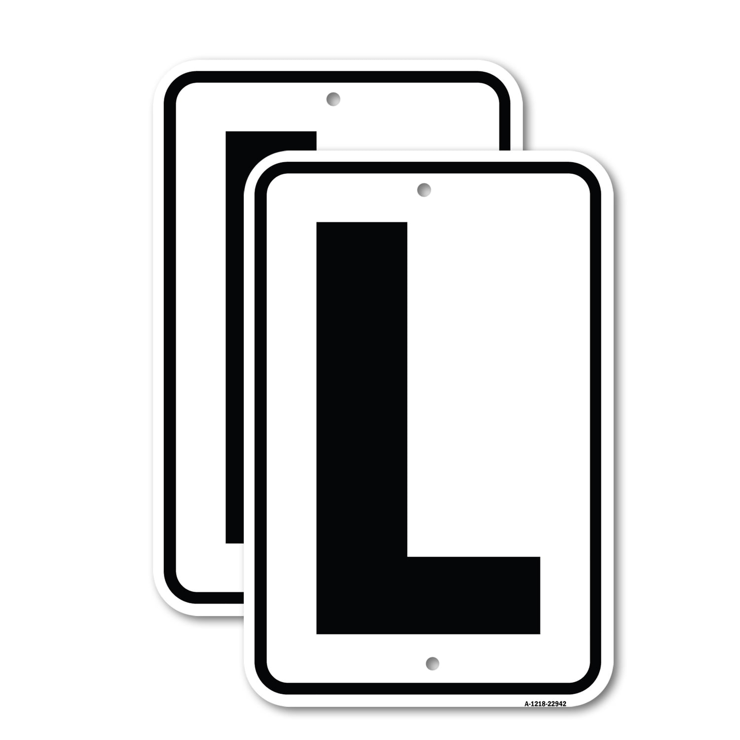 L Shape Sign Names (2 Pack) Sign with Letter L | 12