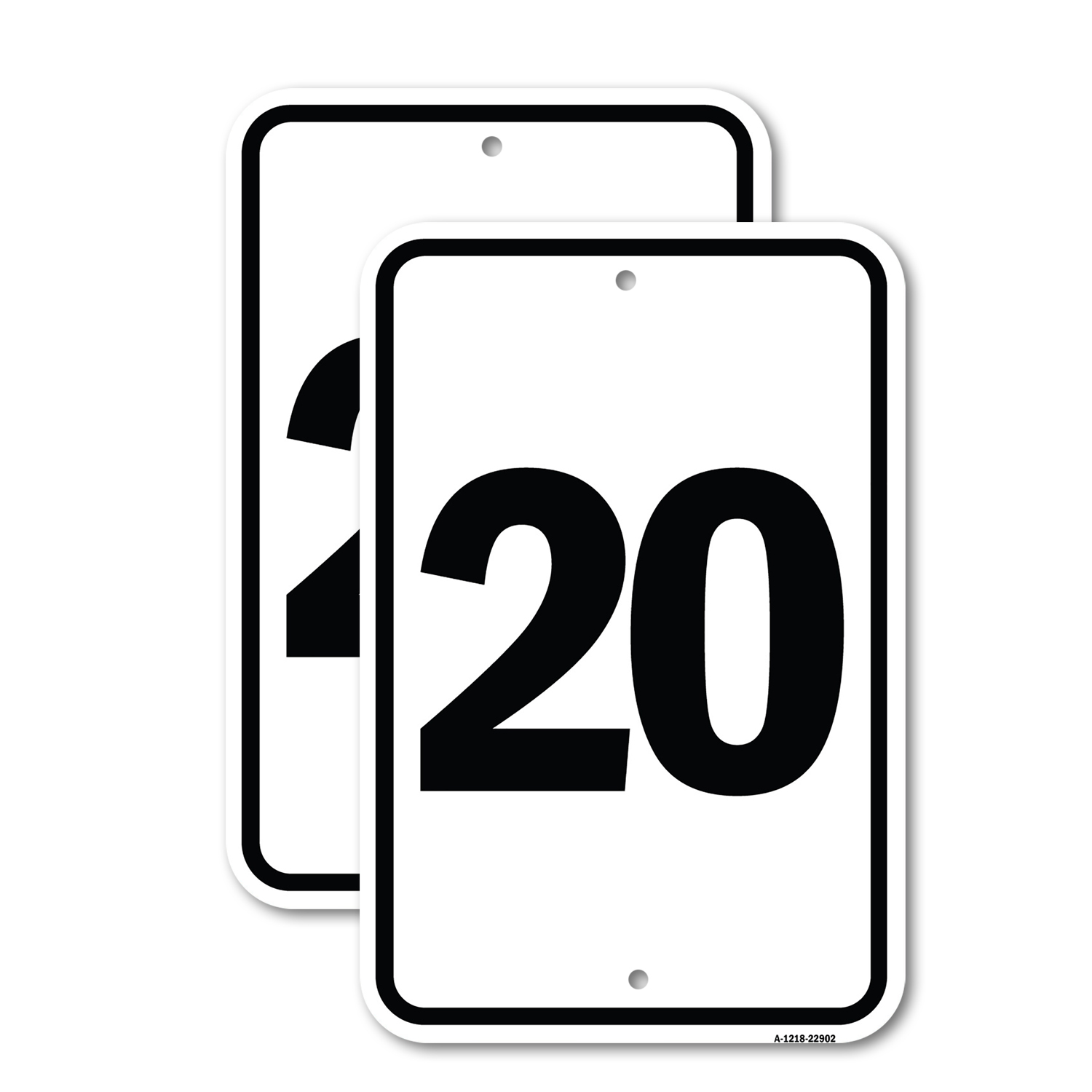 (2 Pack) Sign with Number '20 | 18