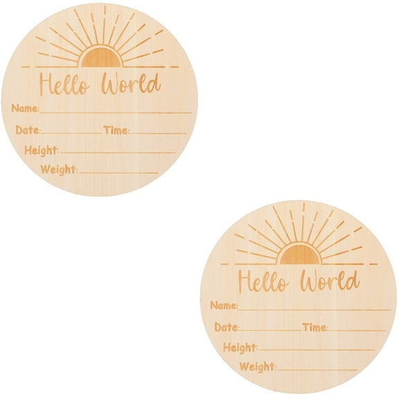 2 Pack Sign for Hospital Baby Birth Announcement Newborn 14.80X14.80X0.20CM