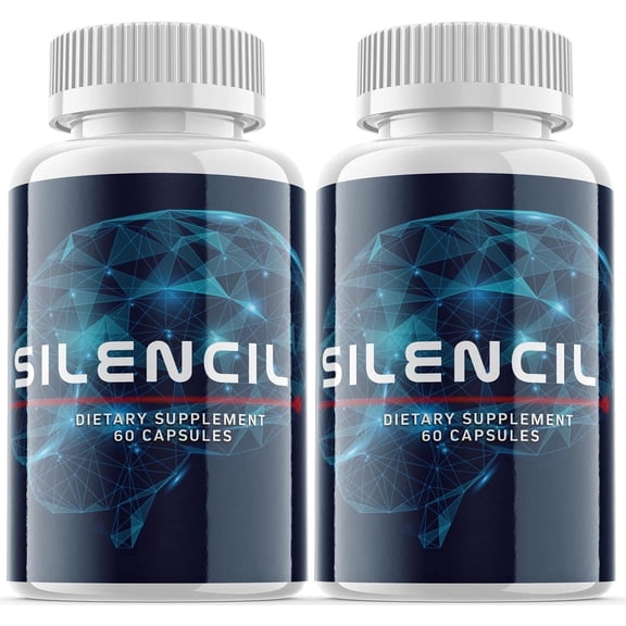 (2 Pack) Silencil for Tinnitus Supplement Pills, White Color and One Size - 120 Capsules