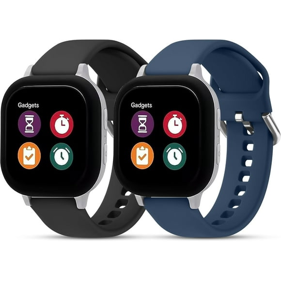 2 Pack Silicone Bands for Gabb/Gizmo Watch, Cosmo JrTrack, Waterproof, 20mm