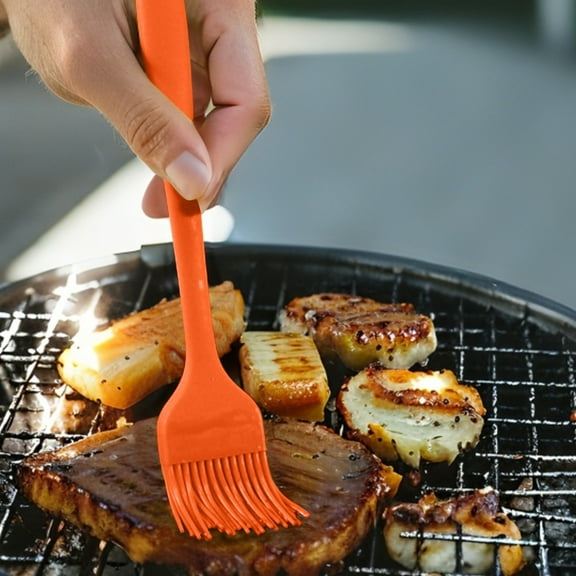 2 Pack Silicone Basting Brushes - Heat Resistant Pastry & Cooking Brush for Oil, Butter, BBQ, Marinades, BPA Free, Dishwasher Safe Food Grade Brushes