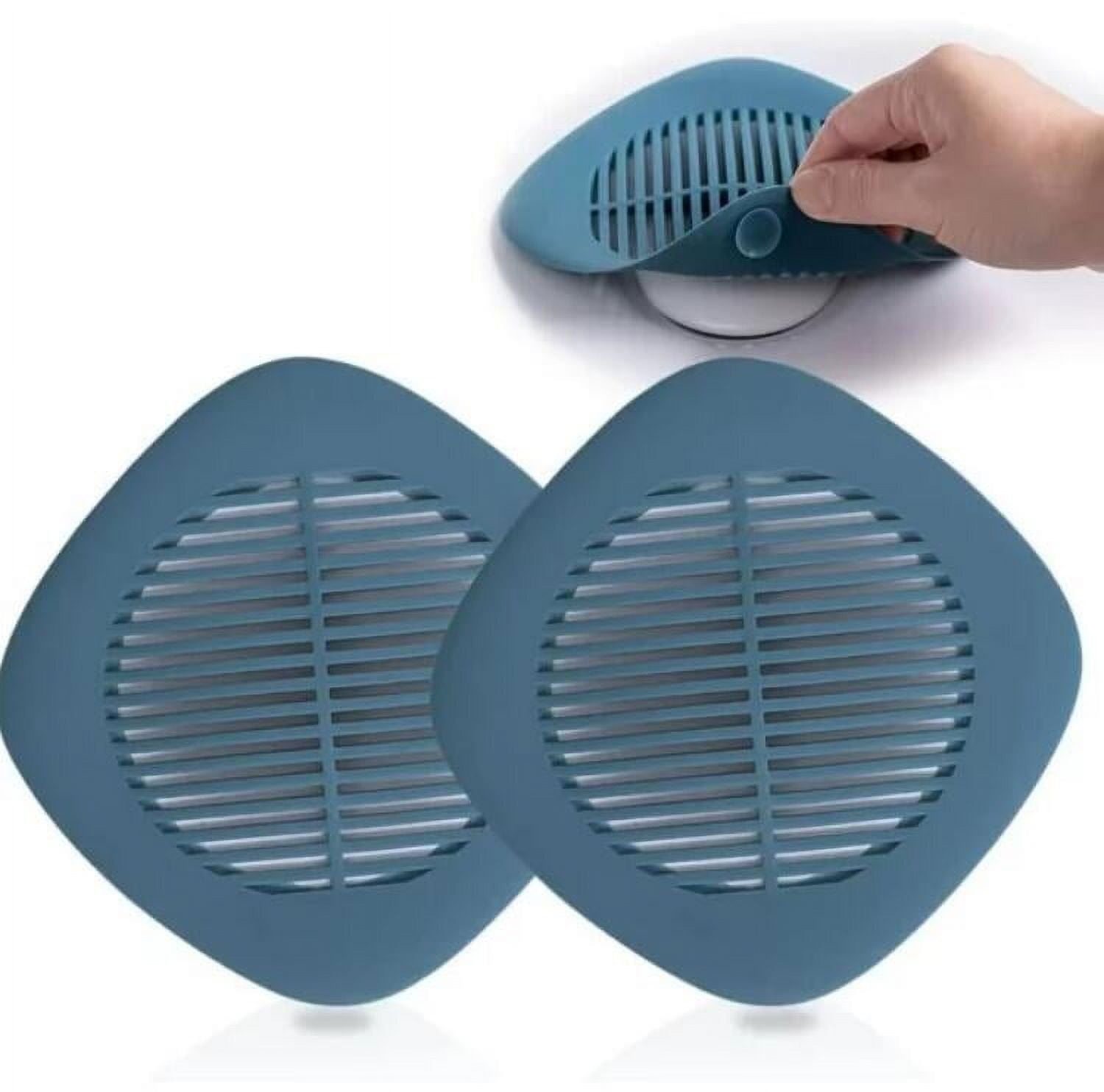 2 Pack Silicone Bathtub Drain Hair Catcher Drain Protector for PopUp