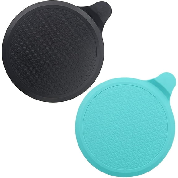 (2 Pack) Silicone Bathtub Stopper, 6" Extra Large Sink Plug, Universal Shower Drain Tub Stopper for Kitchen Sink Bathroom, Black+Blue