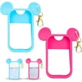 thumbnail image 1 of 2 Pack Silicone Case Compatible with Touchland Hand Sanitizer Spray 1 fl oz, Mouse Design Protective Case with Keychain, Hand Sanitizer Spray Accessory (Black Pink), 1 of 6