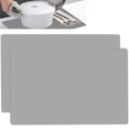 thumbnail image 1 of 2 Pack Silicone Craft Mat for Counter,Non-slip Waterproof Large Countertop Protector Mat,Heat Resistant Mat,Silicone Craft Mat,for Home kitchen Dining Table 23.62 x 15.75 Inches,Gray, 1 of 7