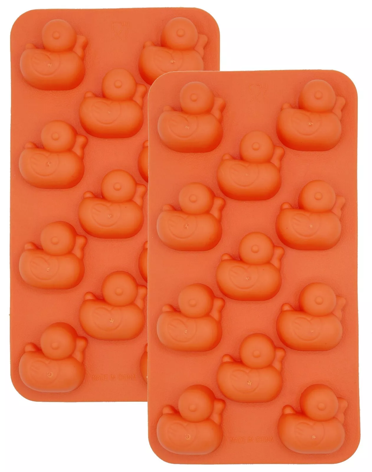 2-Pack Silicone Flexible Duck Ducky Shapes Ice Cube Tray & Chocolate ...