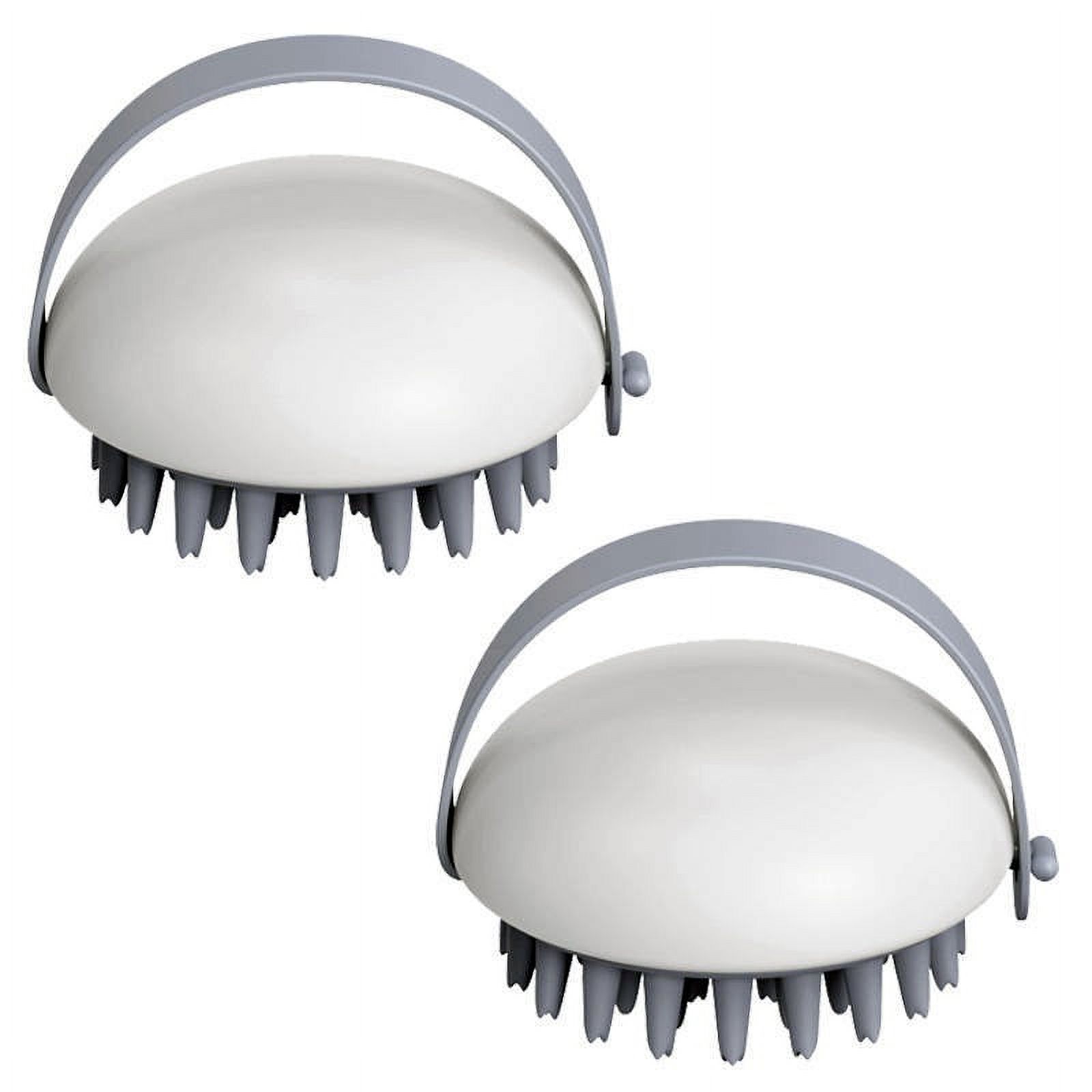 2 Pack Silicone Hair Scalp Shampoo Massage Brush Shower Head Massager
