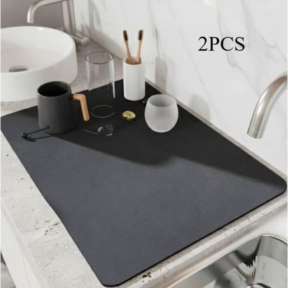2 Pack Silicone Kitchen Counter Mats - Non-Slip Waterproof Heat-Resistant Protector for Countertops, Crafting & Dining