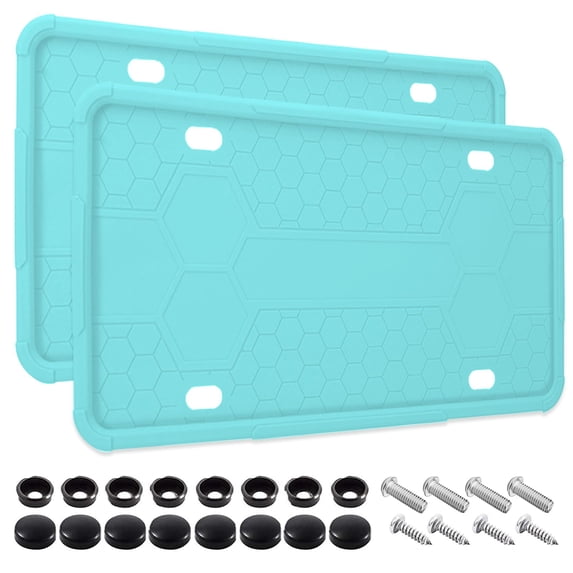 2 Pack Silicone License Plate Frames Car Plate Frame Holder, Universal ...