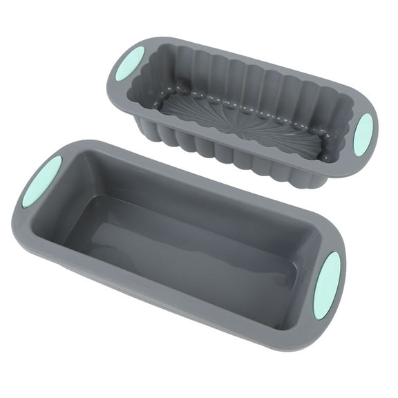 2-Pack Silicone Loaf Pan Set - Nonstick Bread & Cake Baking Pans for Kitchen