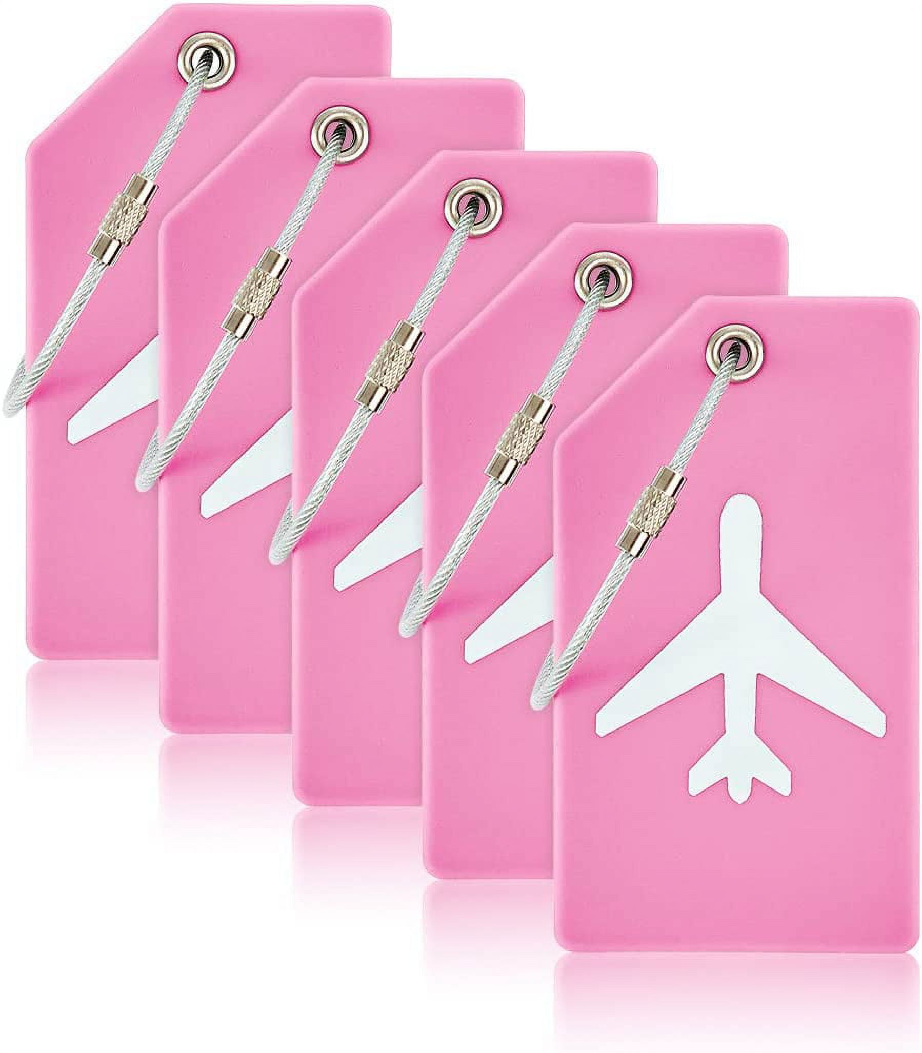 2 Pack Silicone Luggage Tag for Travel, Personalized Suitcase Tags with