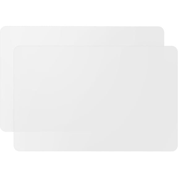 2 Pack Silicone Mats for Kitchen Counter, 23.62" x 15.75" Thick Large Mat, Nonskid Heat Resistant Countertop Protector, Easy to Clean, White Translucent