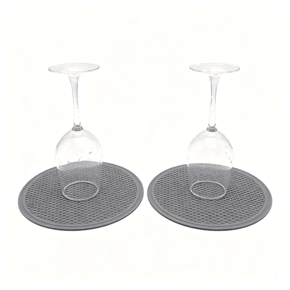 2-Pack Silicone Microwave Mat Set, 12" Round Heat-Resistant Splatter Guard & Multipurpose Trivet