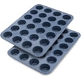 thumbnail image 1 of 2 Pack Silicone Muffin Baking Pan & Cupcake Tray 12 Cup - Nonstick Cake Molds/Tin, Silicon Bakeware, BPA Free, Dishwasher & Microwave Safe (12 Cup Size, Grey), 1 of 10
