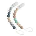 thumbnail image 1 of 2 Pack Silicone Pacifier Clips, One Piece Design Teething Pacifier Holder Clip, Neutral Baby Paci Clips Boys & Girls, Clips Pacifier Straps Chain for Toys Teethers, 1 of 7
