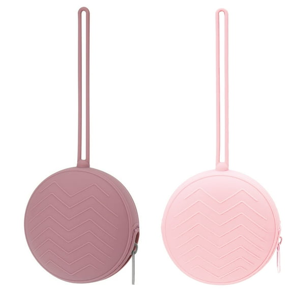 2 Pack Silicone Pacifier Holder Case, BPA-Free Newborn Baby Silicone Pacifier Holder for Boys & Girls, Portable Silicone Pacifier Container Case